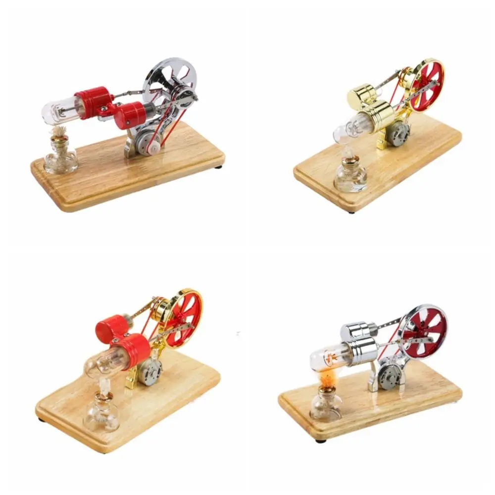 Moteur Stirling LED coloré, modèle de moteur en alliage de Zinc, Inventions technologiques, expérience scientifique, jouets, Kit d'enseignement scientifique