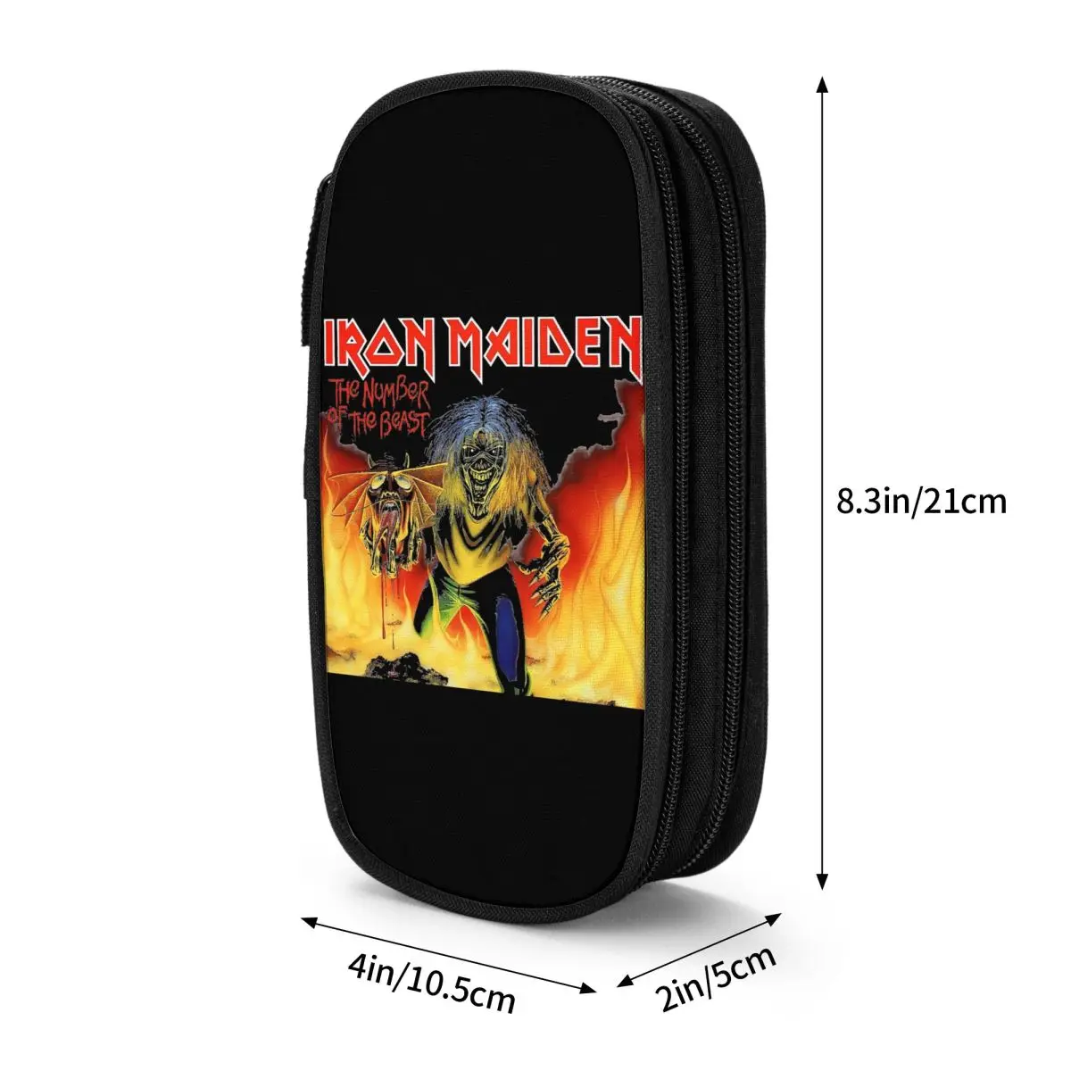 Imagem -06 - Estojos de Lápis Ironmaiden Rap Heavy Metal Rock Music Box Pen Box para Meninas Meninos Bolsas Estudantes Papelaria Escolar Presente Bonito