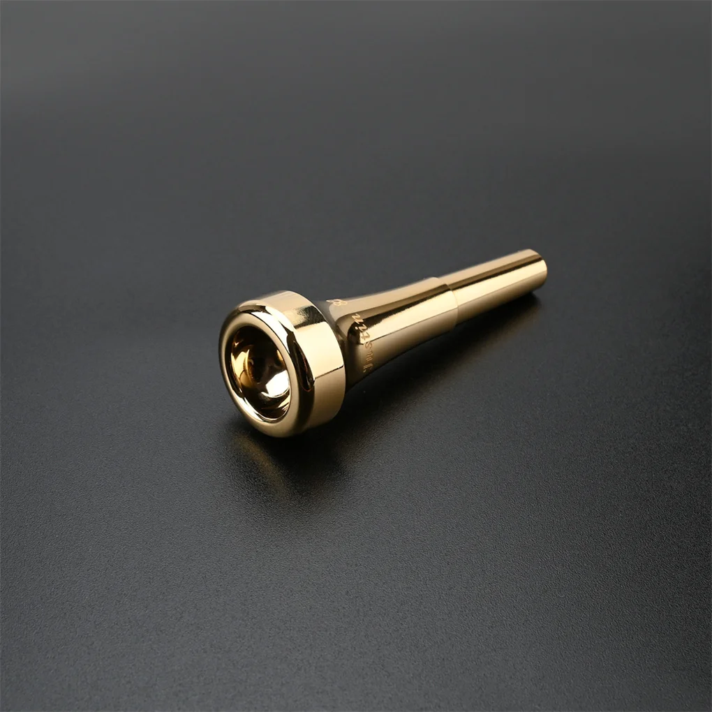 Universal Compatible Trumpet Mouthpiece Gold Plated Tone Brass Instrument Parts Professional Compact Bugle Mouth