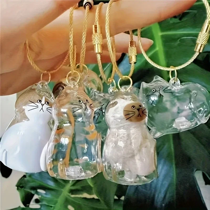 القط الشعر تذكار المفاتيح قلادة الحيوانات الأليفة الفراء تخزين حلية اليدوية DIY بها بنفسك اليدوية الحيوانات الأليفة التذكارية الإبداعية هدية لمحبي الحيوانات الأليفة #6