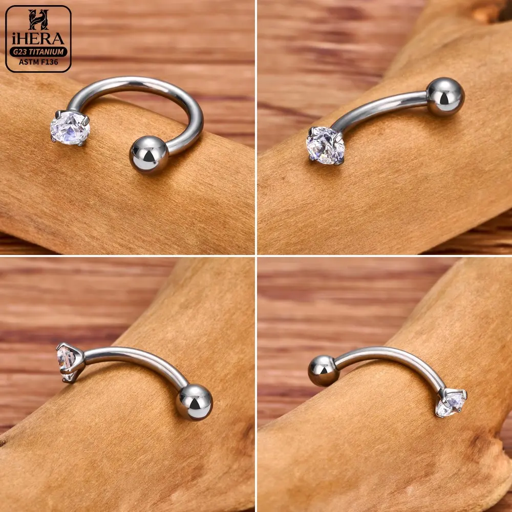 ASTM F136 Titanium Wholesale Straight Curved Barbell Eyebrow Piercing Vertical Labret Jewelry Tongue Bar Lip Ring Body Piercing