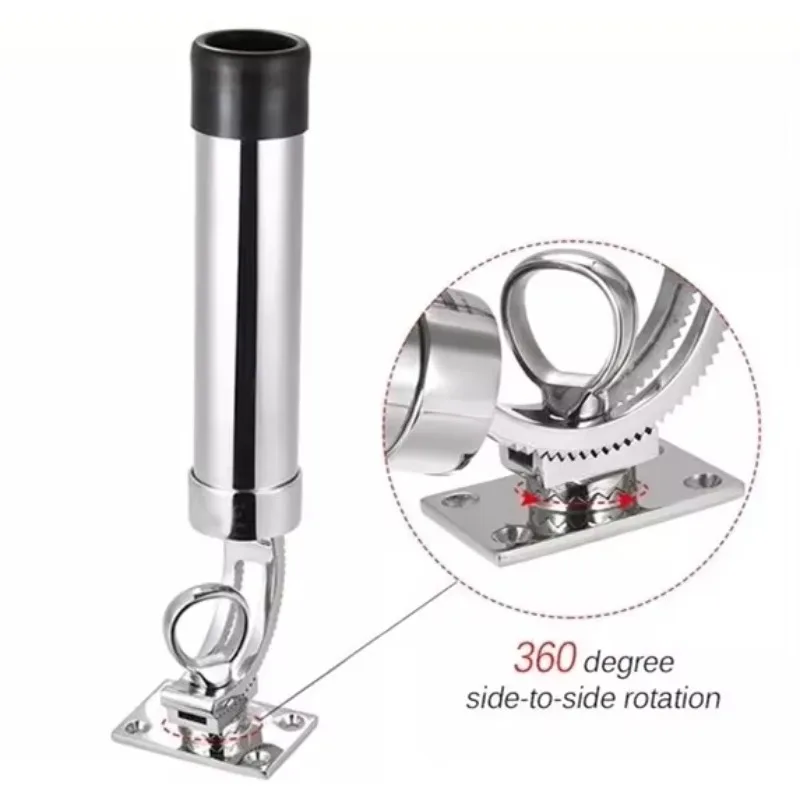 

STTL Boat Accessories Adjustable 316 Stainless Steel Flush Mount Fishing Rod Holder New Condition for Marine Hardware Yacht