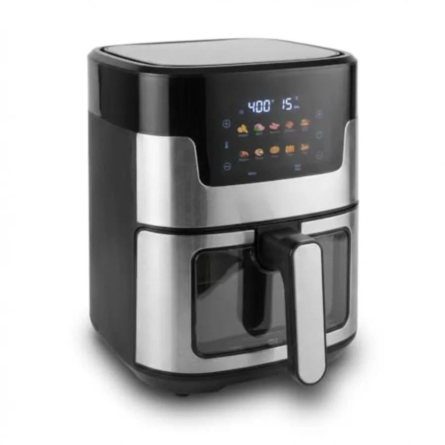 

Цифровая аэрофритюрница 4,5 л для небольших кухонь, компактная, из нетоксичного алюминия с серебристым покрытием, с удобным сенсорным управлением для здорового питания