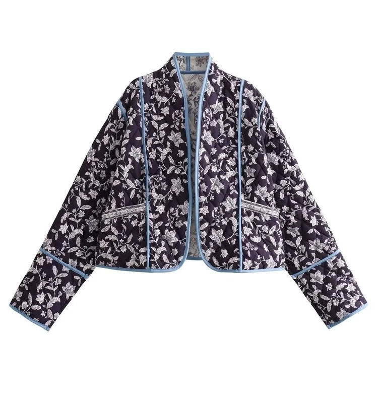 Slimming Casual Versatile Long Sleeve Double-Faced Cotton Short Jacket 2023 Autumn Winter New Arrival Women's Fashion