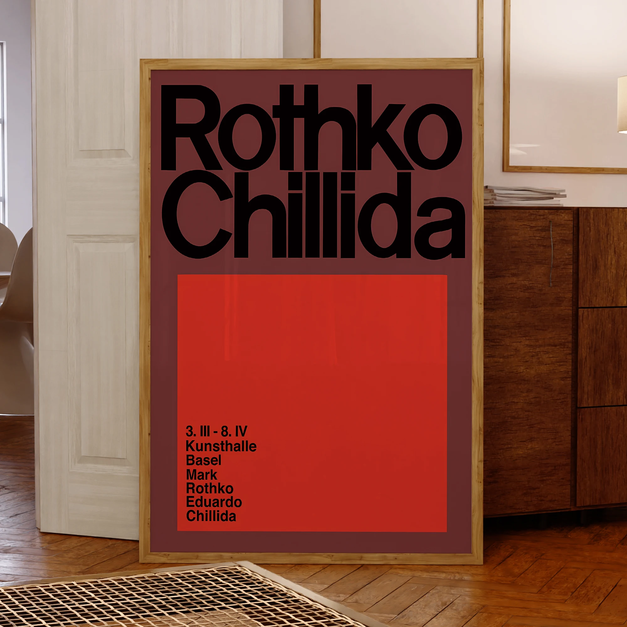 Modern Minimalist Style Rothko & Chillida Wall Art Prints Canvas Painting Poster Picture Waterproof For Living Room Home Deco