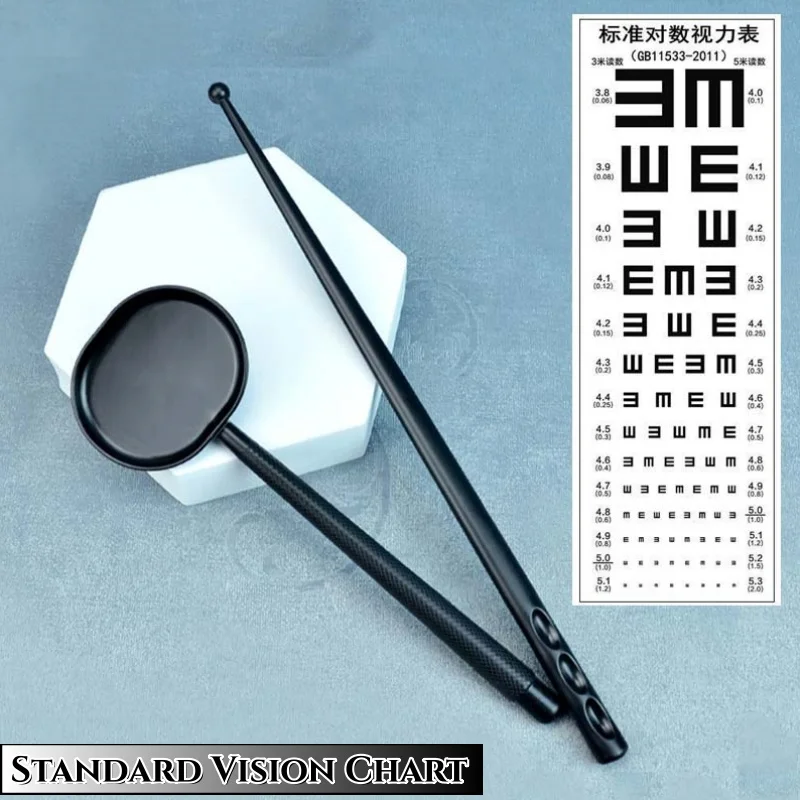 New Medical International Standard Vision Chart Thickened Double E Word Handheld Eye Mask Vision Test Tools Waterproof