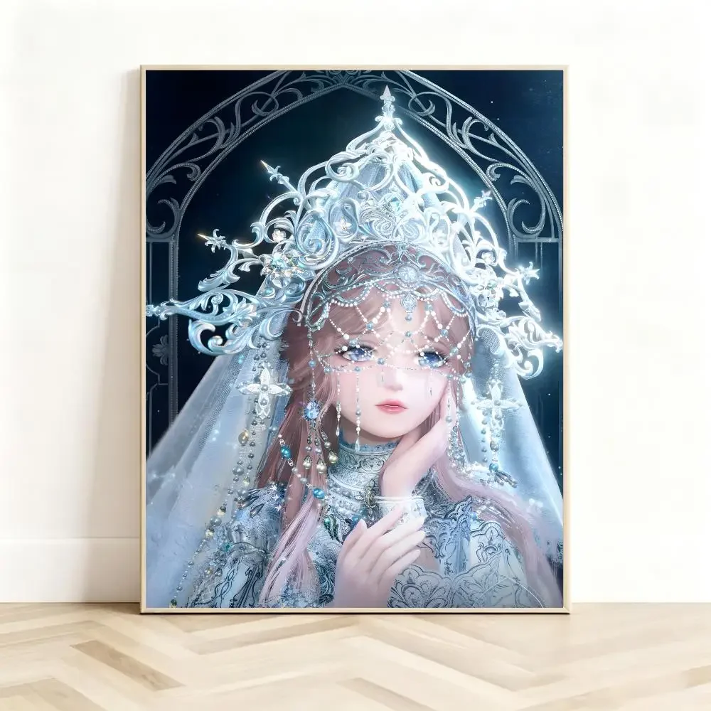 Whimsical Videogame I-Infinity Nikki Poster Classic Self-Adhesive PP Wall Sticker for Living Room Bar Decor Gift