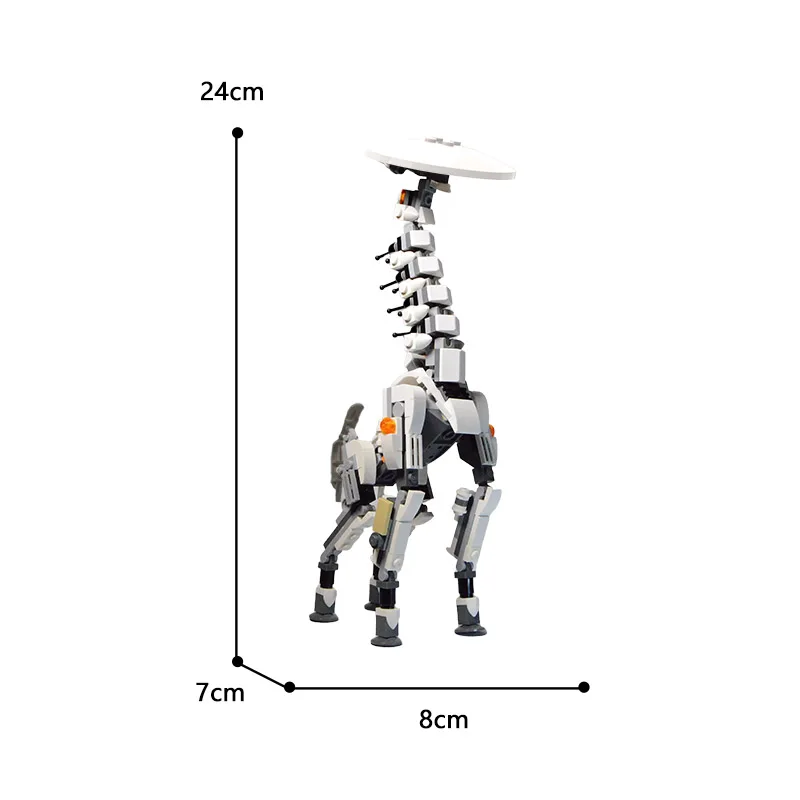 BuildMoc Horizon West Long-Necked Monster Building Blocks Set Zero Dawn Mecha Deer Beast Animal Bricks DIY Toy For Children Gift