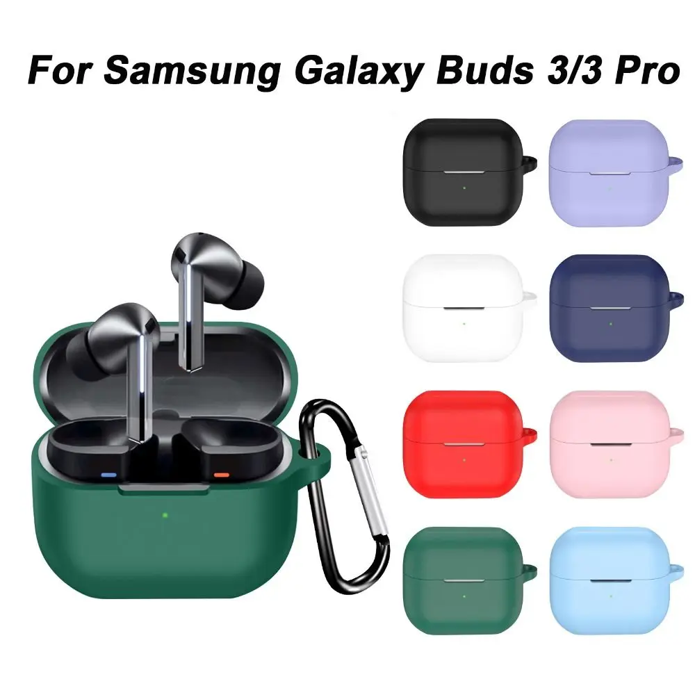 

New Silicone Earphone Case Cover For Samsung Galaxy Buds 3 Headphone Protective Shell With Hook For Samsung Galaxy Buds 3 Pro
