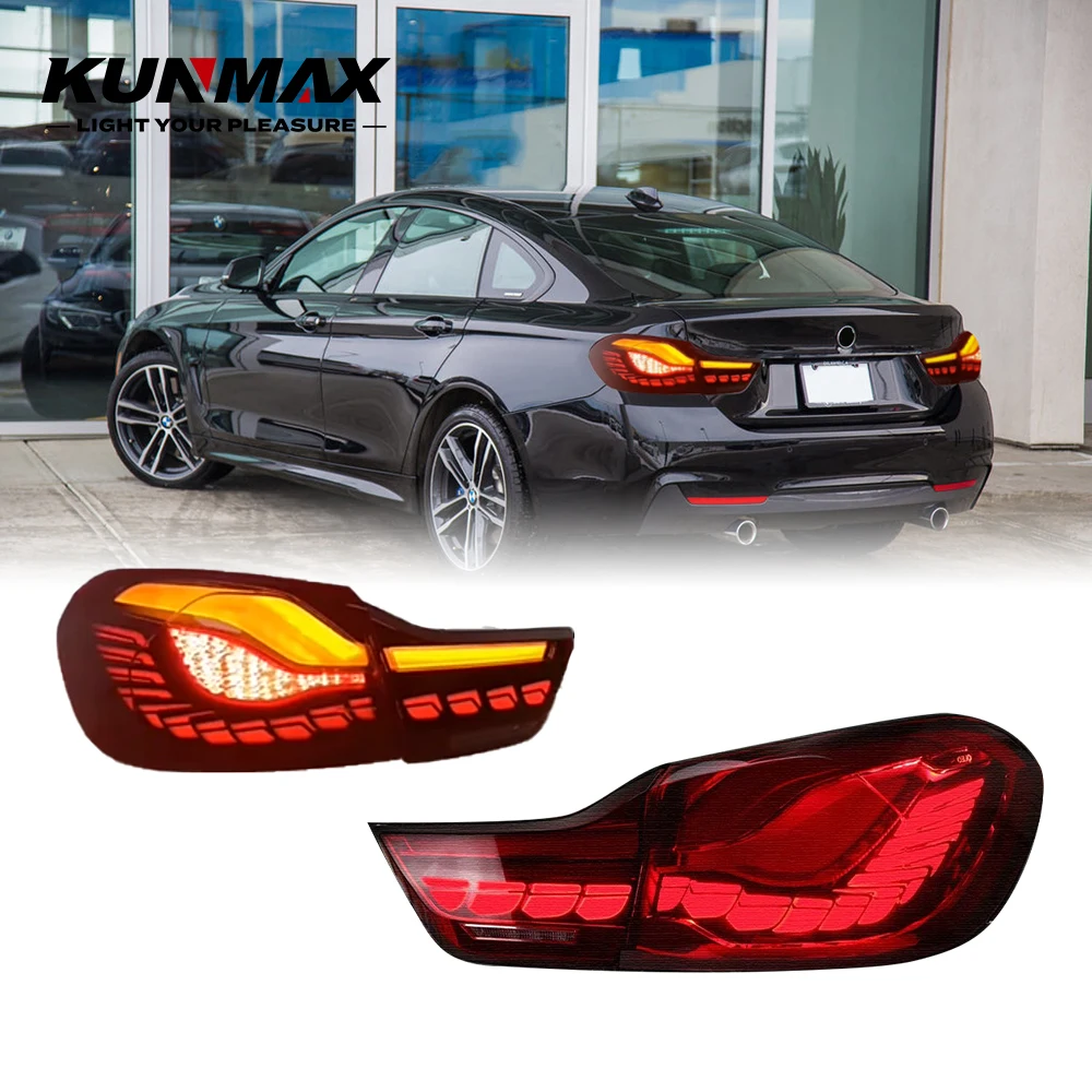 Pair Of Car Tail Light Assembly For BMW M4 2013-2021 4 Series LED Dynamic Turn Signal Plug and Play Taillamps Reverse Tailights