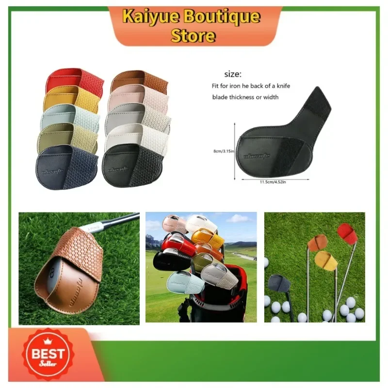 Multi-color Options Available Sports Long-neck PU Golf Club Headcover Protector Golf Club Headcover Golf Iron Club Headcover