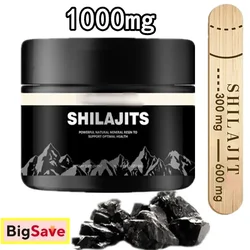 1000mg Pure Shilajit Resin Mineral Supplements Himalaya Original with 85+ Trace Minerals Fulvic Acid for Beauty Health Wholesale