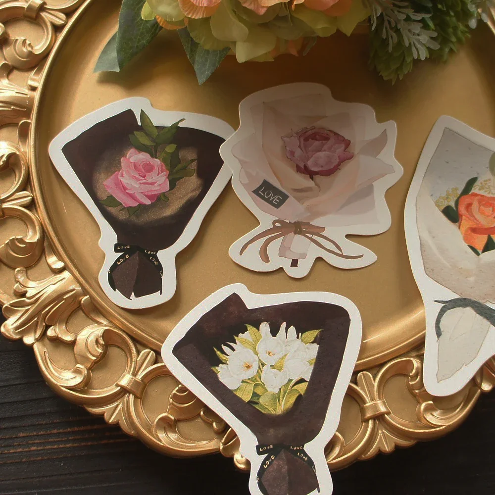 15pcs Buy A Bunch of Flowers In The Flower Shop Design As Post Card Gift Greeting Cards Gift Party Invitation Scrapbooking Use 5