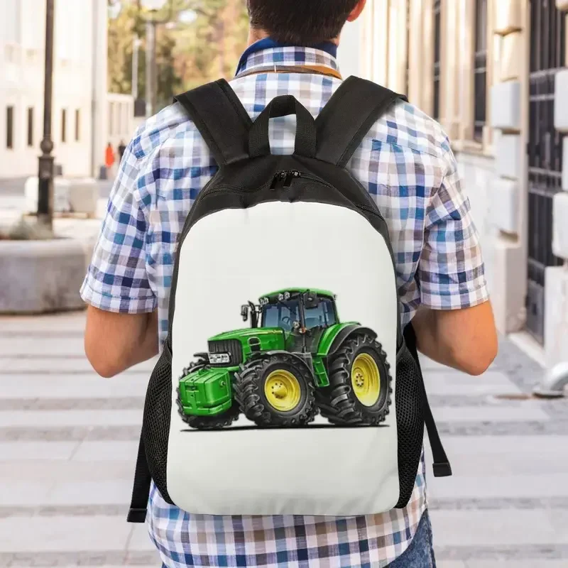 حقائب ظهر للجرارات مطبوعة ثلاثية الأبعاد للبنين والبنات حقائب سفر للكلية والمدرسة للرجال والنساء حقيبة كتب تناسب كمبيوتر محمول مقاس 15 بوصة MN3