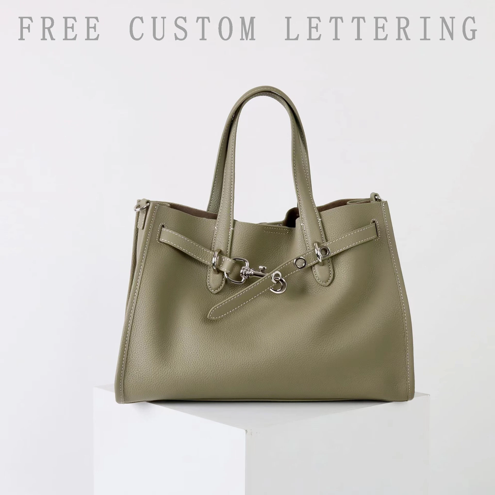 

Genuine leather 2025 new top layer cowhide large capacity commuter single shoulder crossbody bag fashionable ladies handbag