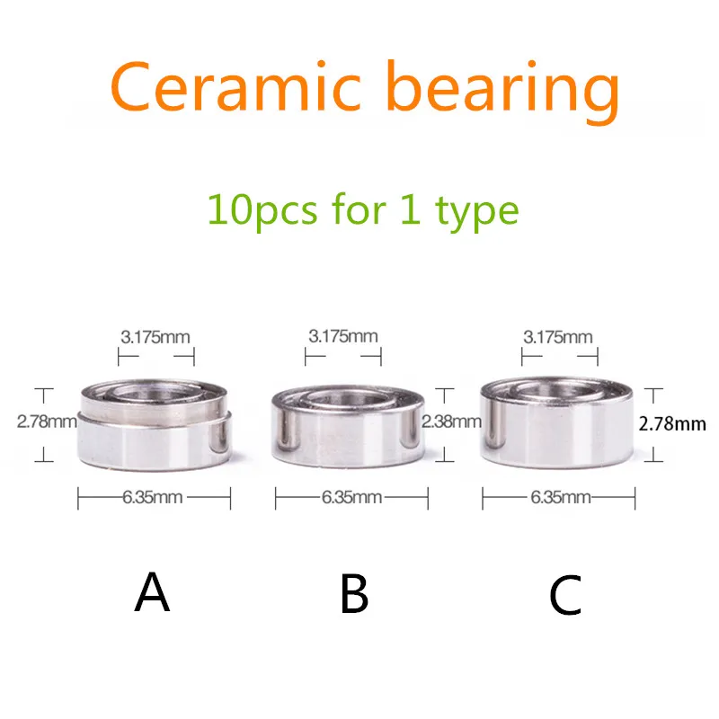 

10pcs High Speed Ceramic Cartridge Handpiece Dental Air Turbine NSK Rotor Bearings