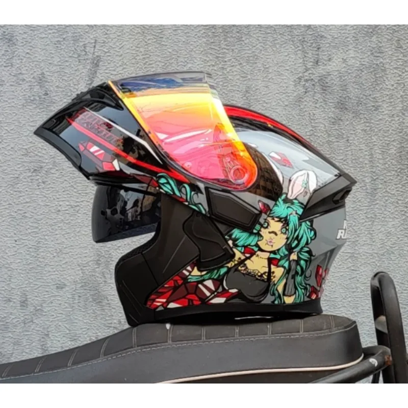 Modular Double Lens Motorcycle Helmet Latest Flip Face Safety Capacete Professional Four Seasons Riding ECE DOT Approved Casco
