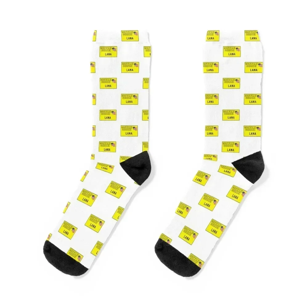 Lana Del Rey Waffle House Name Tag Socks custom basketball Children's gifts Man Socks Women's