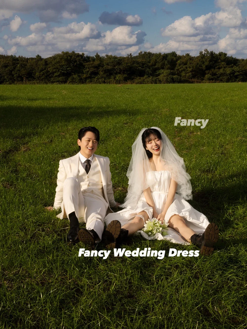 يتوهم بسيط الرسن التفتا فستان الزفاف كوريا التصوير ألف خط غير النظامية ثوب الزفاف ذيل طويل فساتين رسمية مخصصة #3