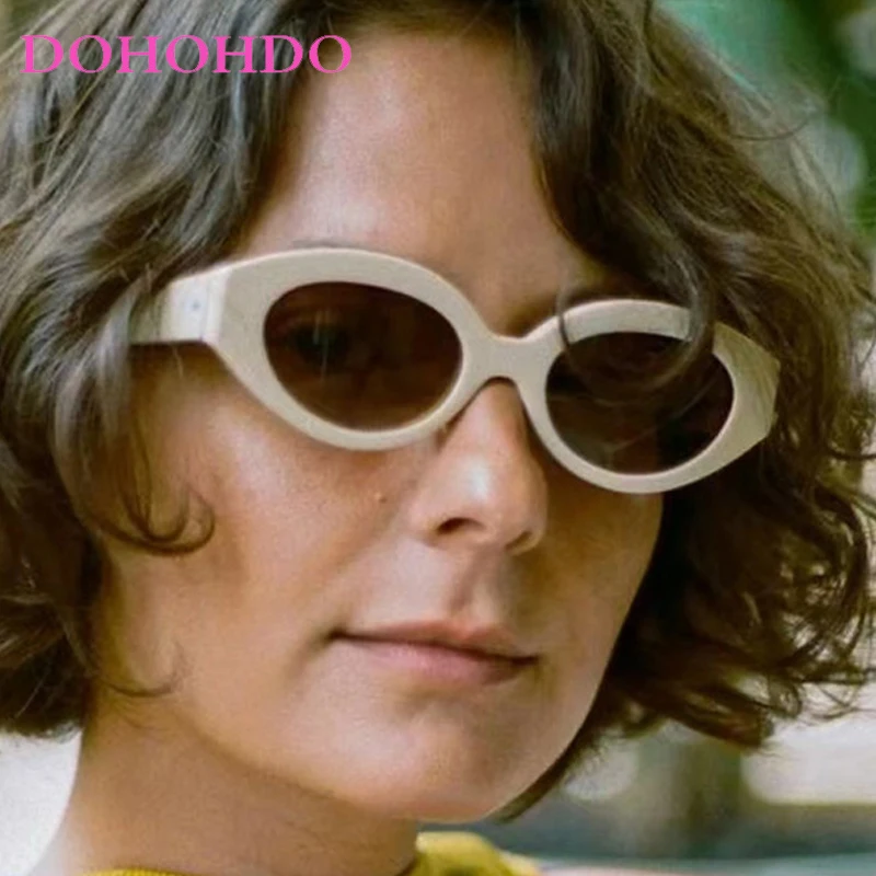 

Fashion Trendy Small Frame Oval Sunglasses Women Men Vintage Brand Designer Outdoors Sports Summer Traveling Sun Glasses UV400