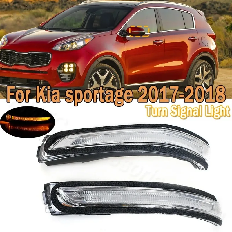 1Pair Car Rearview Mirror Turn Signal Light LED Turn Signal Indicating Lamp For Kia Sportage 2017 2018 87614D9000L 87624D9000R