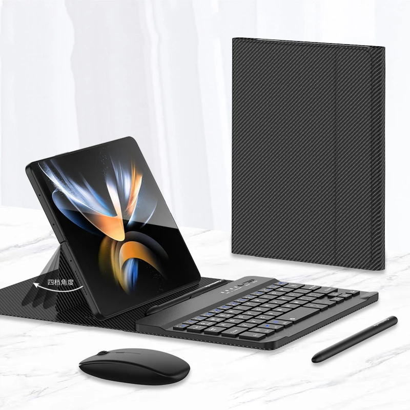 

Magnetic Wireless keyboard Case For Samsung Galaxy Z Fold 6 5 4 3 7 Z TriFold Pen Leather Cover For OnePlus Open Full Protector