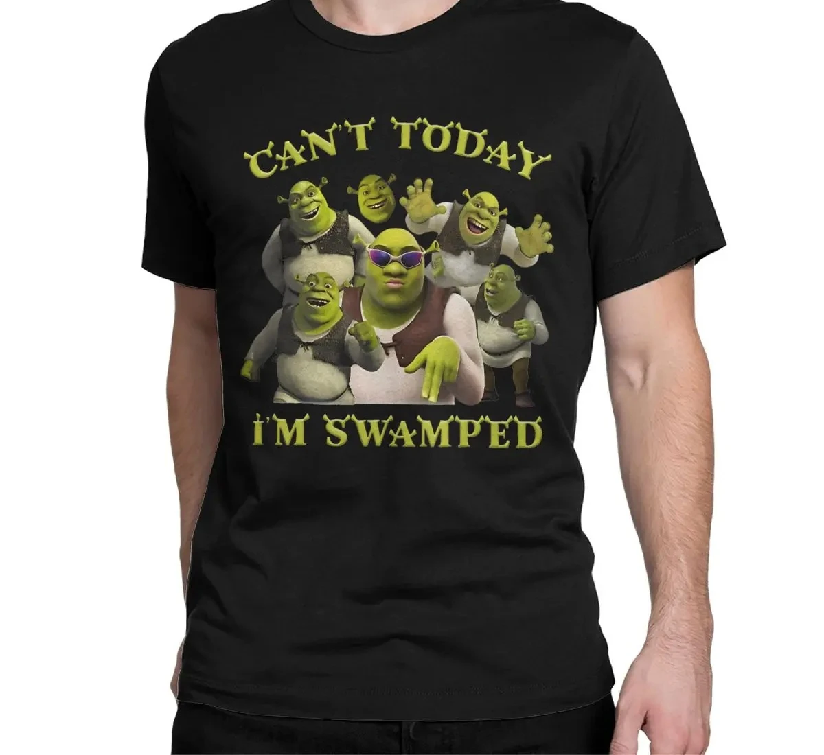 Damen Shrek Fun T-Shirt Mode Kurzarm Rundhalsdruck Damenkleidung Ästhetisches Harajuku Y2k Top Vintage Kleidung Gemütlich – Detail 8