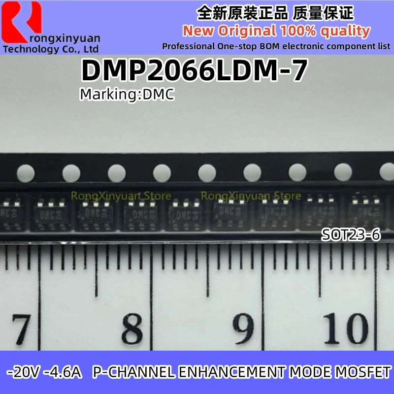 20PCS DMP2066LDM-7 DMC  SOT23-6  DMP2066LDM  DMP2066  -20V -4.6A   P-CHANNEL ENHANCEMENT MODE MOSFET Original New 100% quality