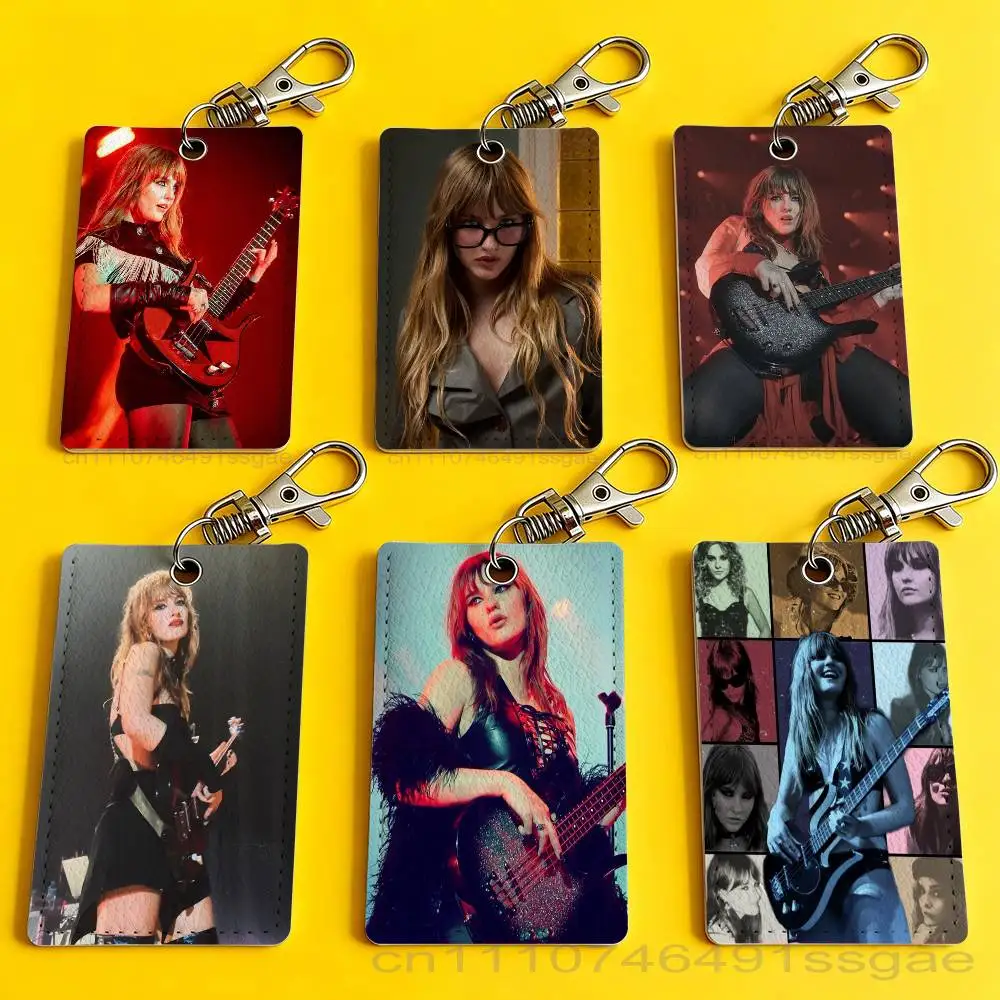 Vic De B-Bass Angelis P-Player Rectangle Card Case Leather Card Holder Keychain Key Ring Transportation Card Case