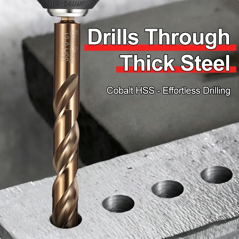 HSS Titanium Coated Twist Drill Bit Set 1-13mm 1/4