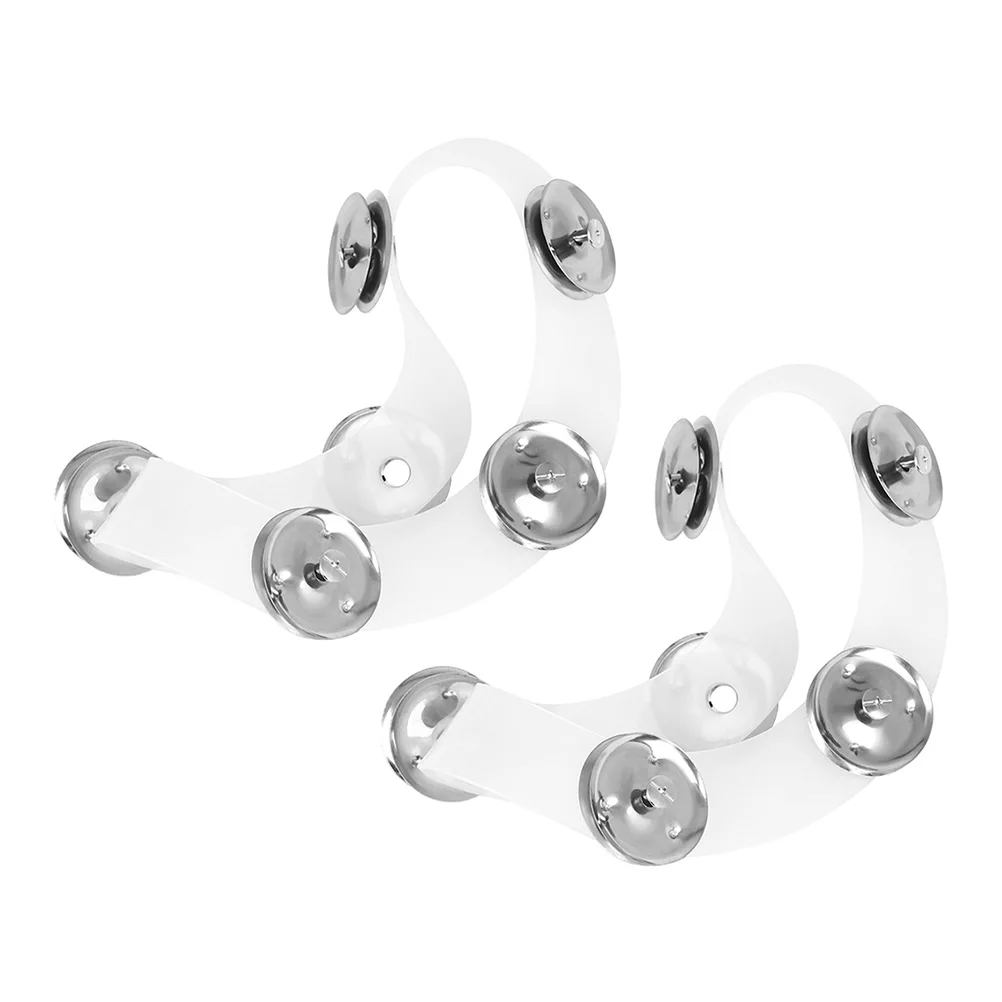 

2 Pcs Hi-hat Ring Percussion Tambourine Instrument Cymbal Mini Tambourines Metal Musical