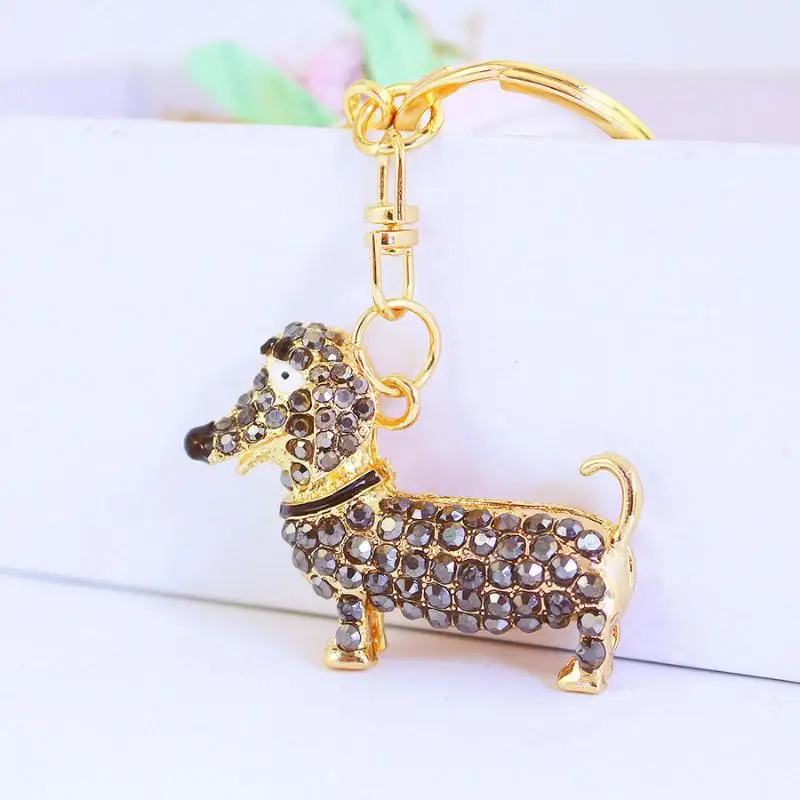 Cartoon Anime C ​ Dackel Hund Schlüsselanhänger Strass Kristall Schlüsselring Damen Taschenanhänger Souvenir Geschenk Dackel ​ – Detail 8