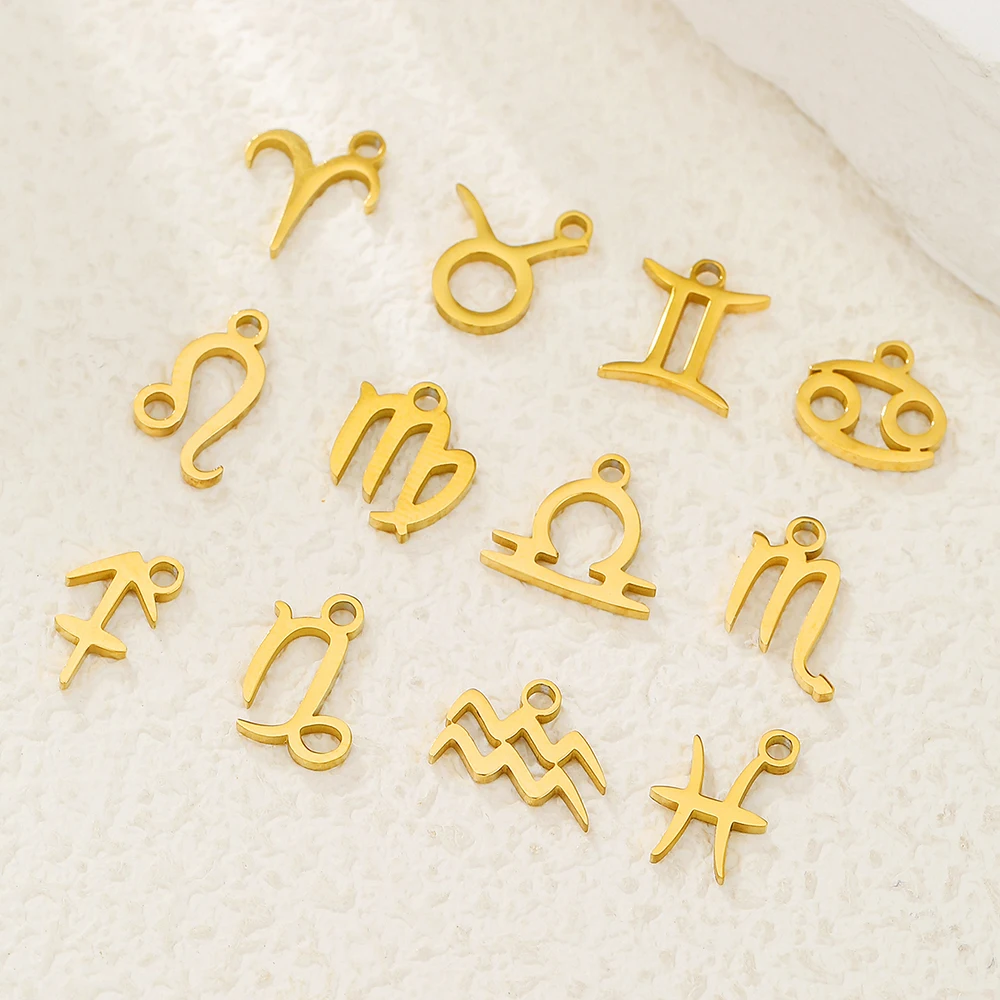 NADEEM 12PCS/SET Fashion Twelve Constellation Charms Accessories Bracelet Necklace Jewelry Friendship Gifts Wholesale Ins