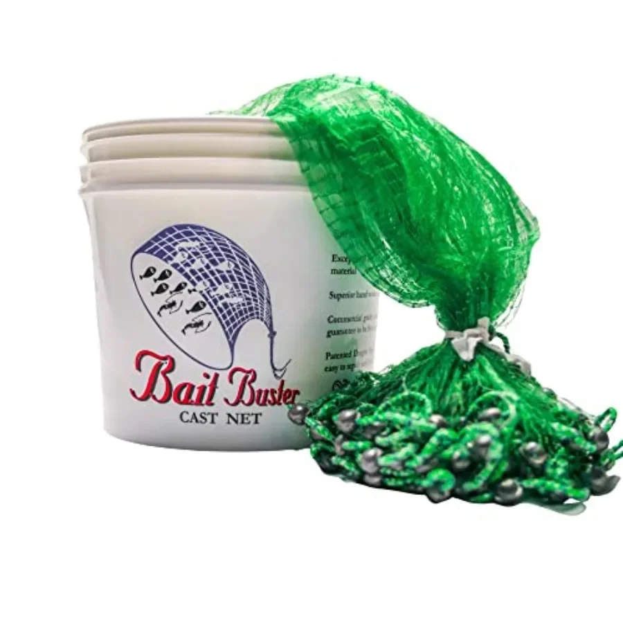 

Fishing application, nylon material, black color, ultra-durable 1/4 inch square mesh cast net with 6-foot diameter