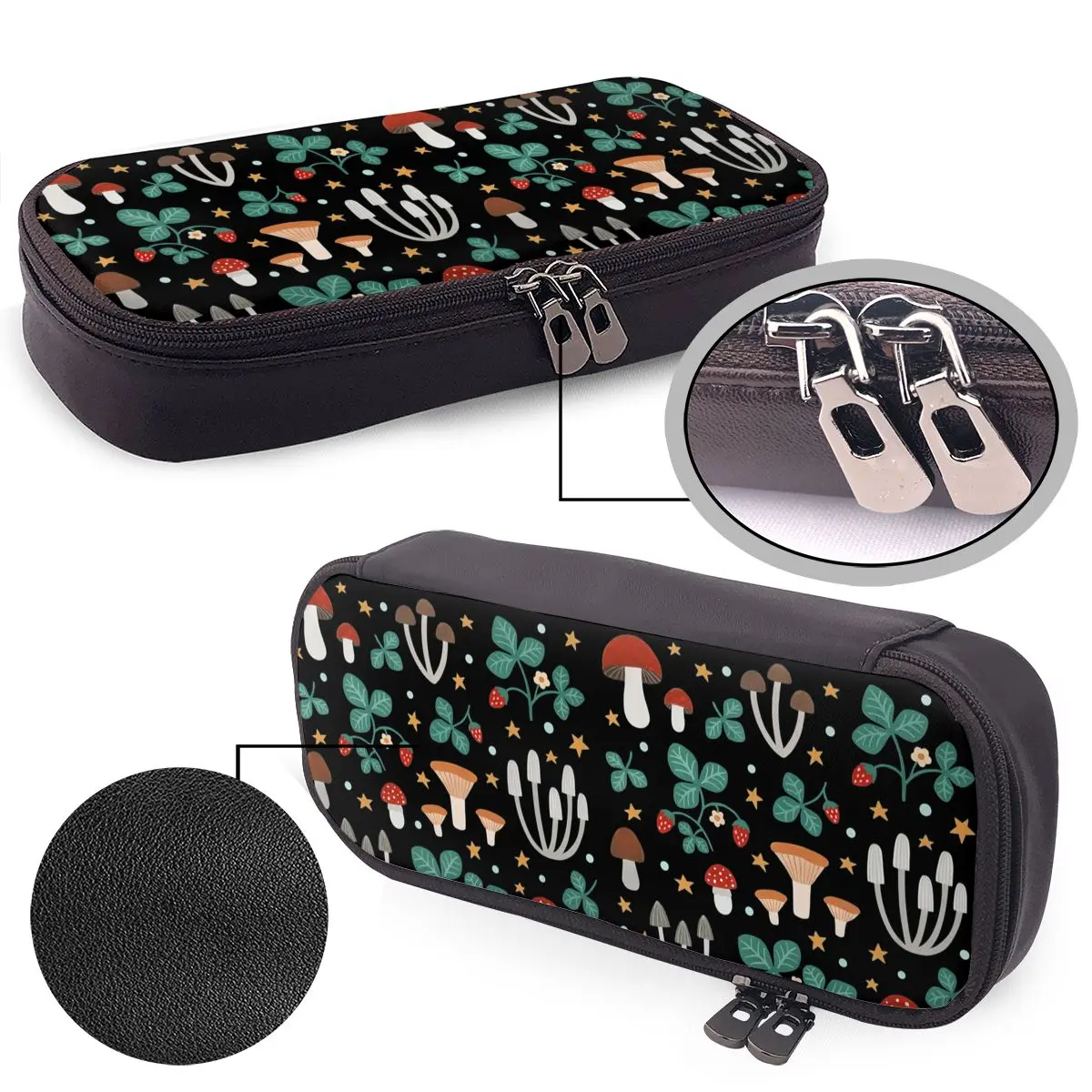

Magic Forest Leather Pencil Case for Kids Gifts Pen Box Pencil Bag Stationery Supplies Pen Holder Bag