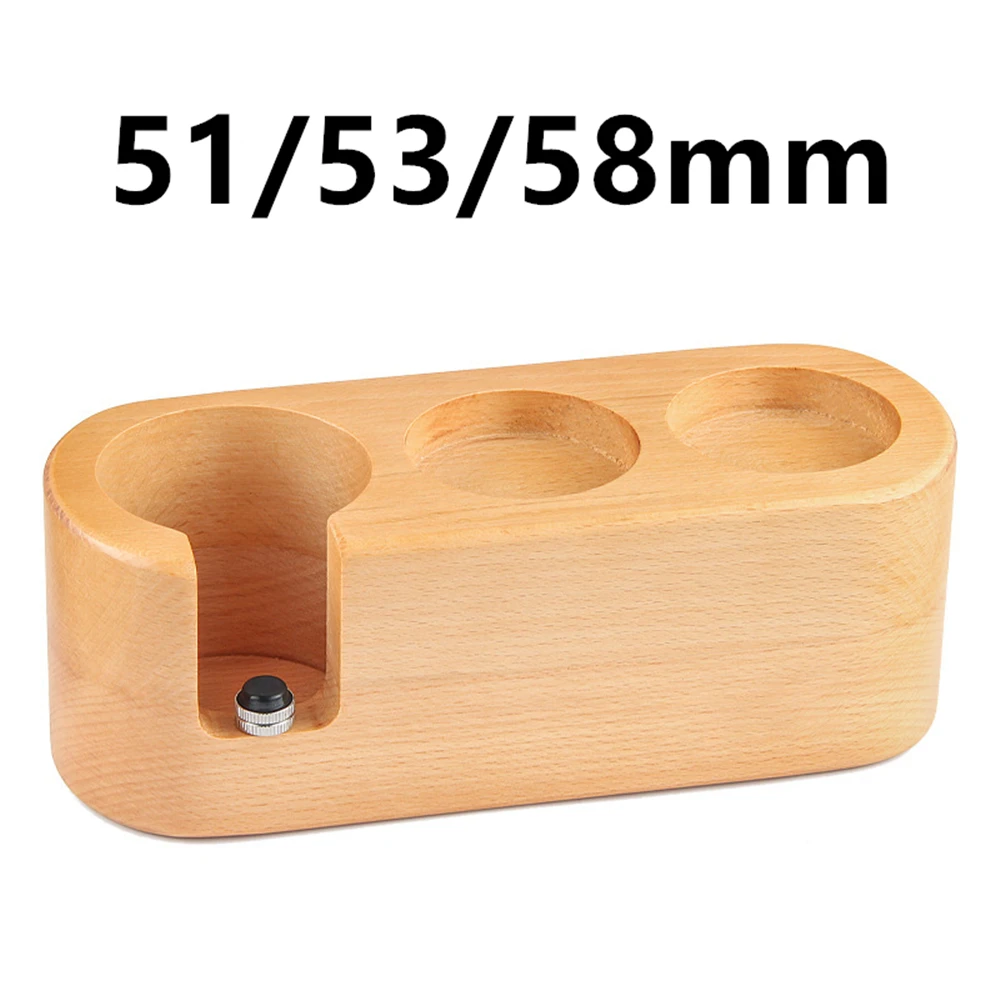 51mm 53mm 58mm Coffee Tamper Holder Filter Stand Beech Wood Tamper Mat Rack Coffee Maker Support Base Kitchen Accessories Tool