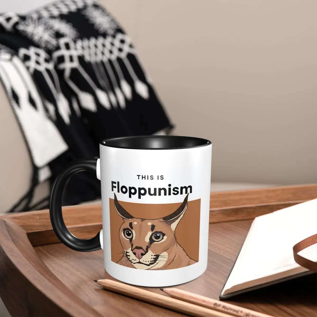 

Floppunism Big Floppa Cat Mug Funny Ceramic Coffee Cups Tea Mugs Milk Cup Drinkware Gifts for Woman Man