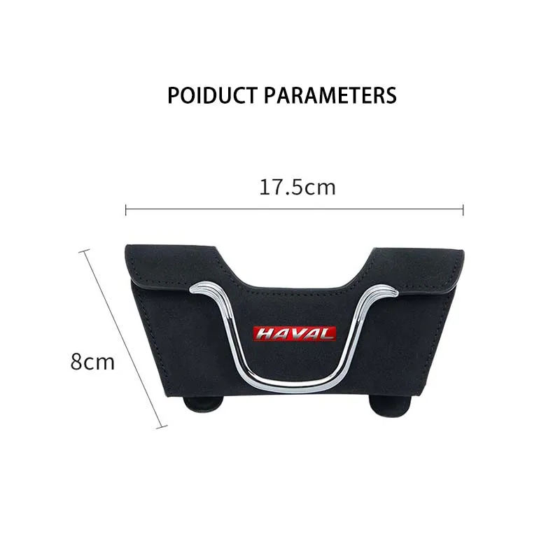 Car Sun Visor Glasses Holder Sunglasses Protective Box Glasses Case For Great wall Haval H6 C30 voleex C50 2024 Accessories Logo