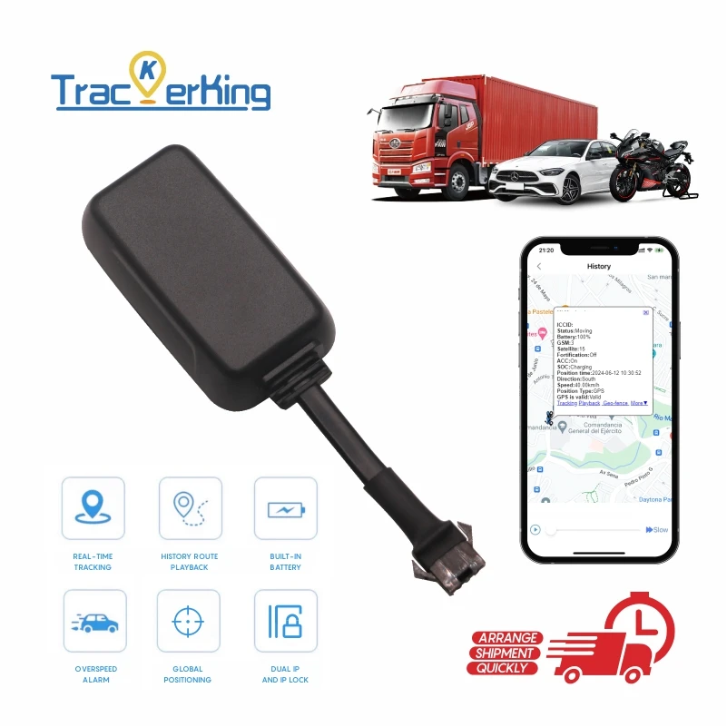 

TrackerKing EC08 2G GPS Tracker Car GPS tracker Realtime Tracking Locator Device GT06 Protocol Batter Than J14