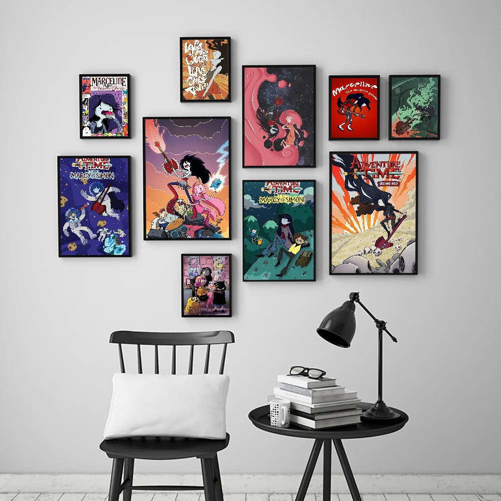 A-Adventure Time M-Marceline Pfp ذاتية اللصق ملصق فني يتوهم الجدار ملصق لغرفة المعيشة زخارف للحانات اللوحة خمر