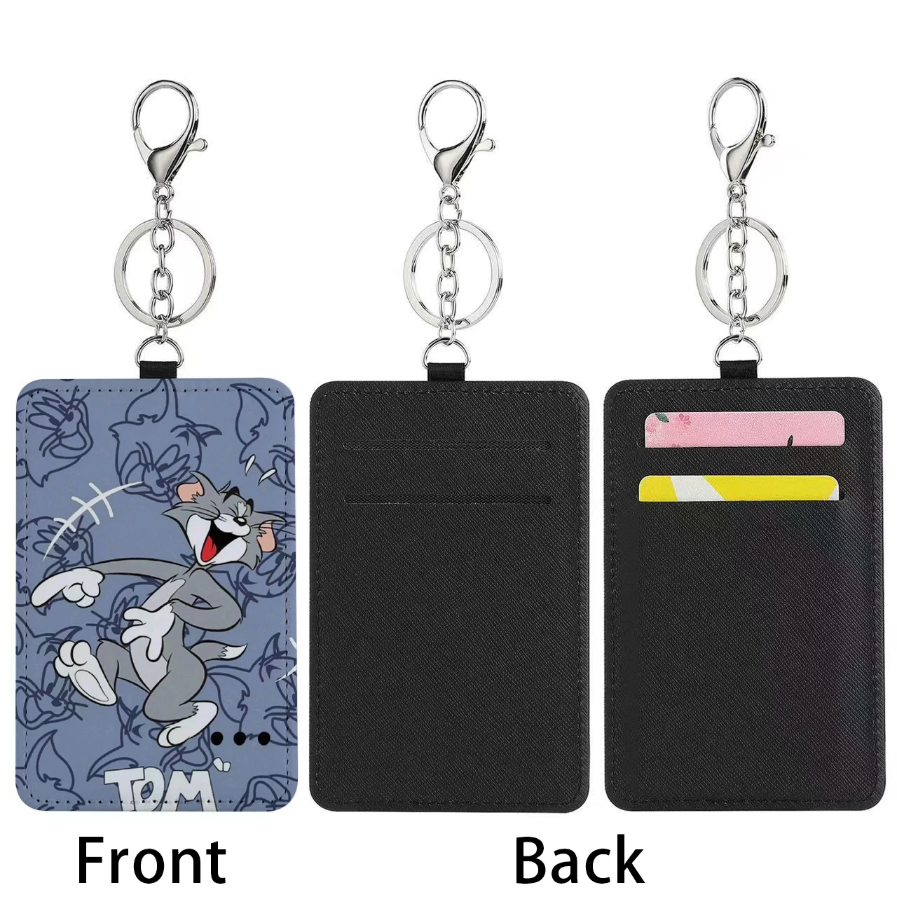 Tom and Jerry Portable Transportation Bus Card Holder Keychain Work ID badge Travel Backpack Bag Card Holders Keychains Wallet view 4