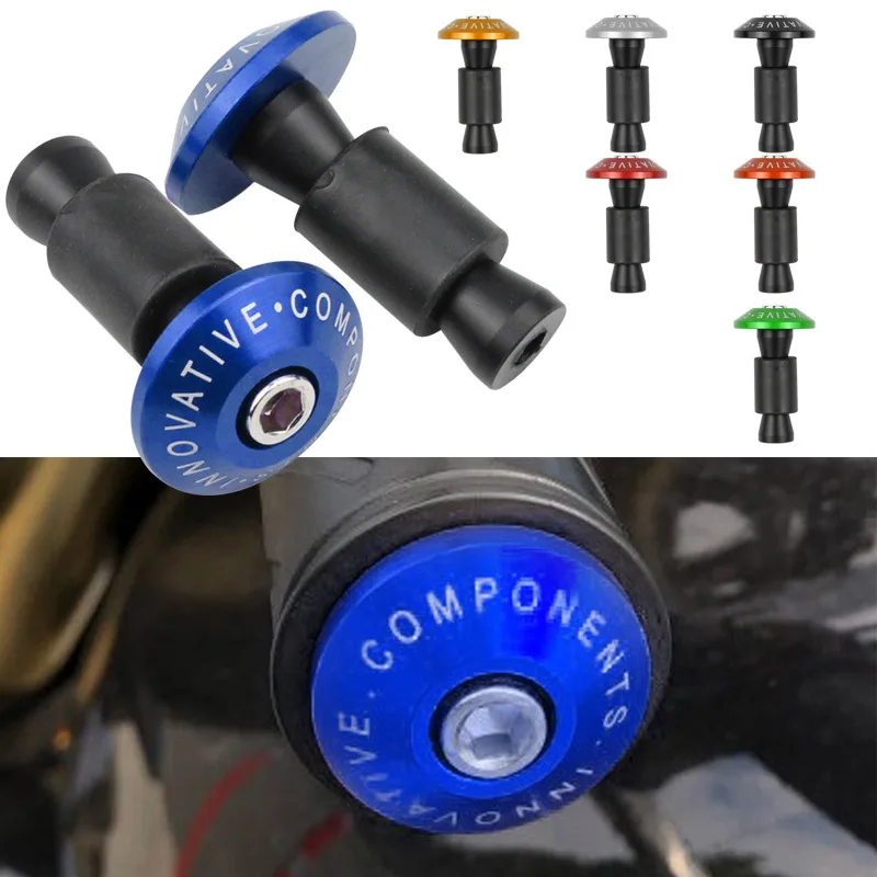 

2 Pcs Motorcycle Handle Bar End Cap Metal Handlebar Counterweight Plug Slider Motor Bike Dirt Bike Grips Cap Plug Accessories