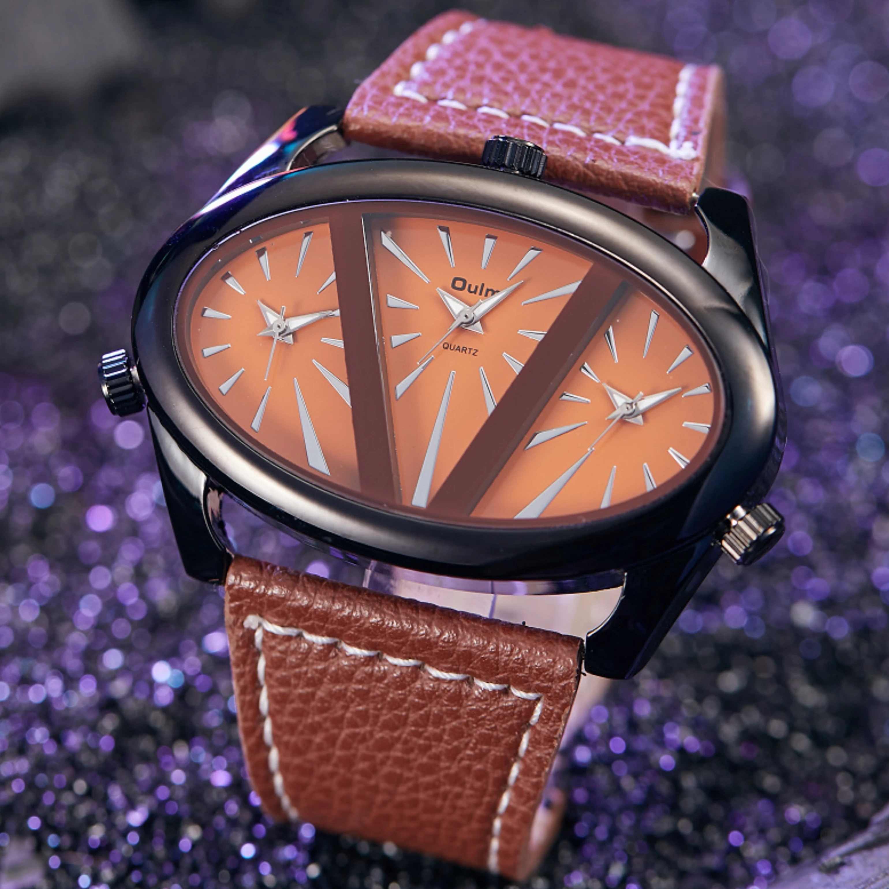 Men's Watches Mens Quartz Casual Leather Strap Wristwatch Sports Man Multi-Time Zone Military Male Watch Clock relogios