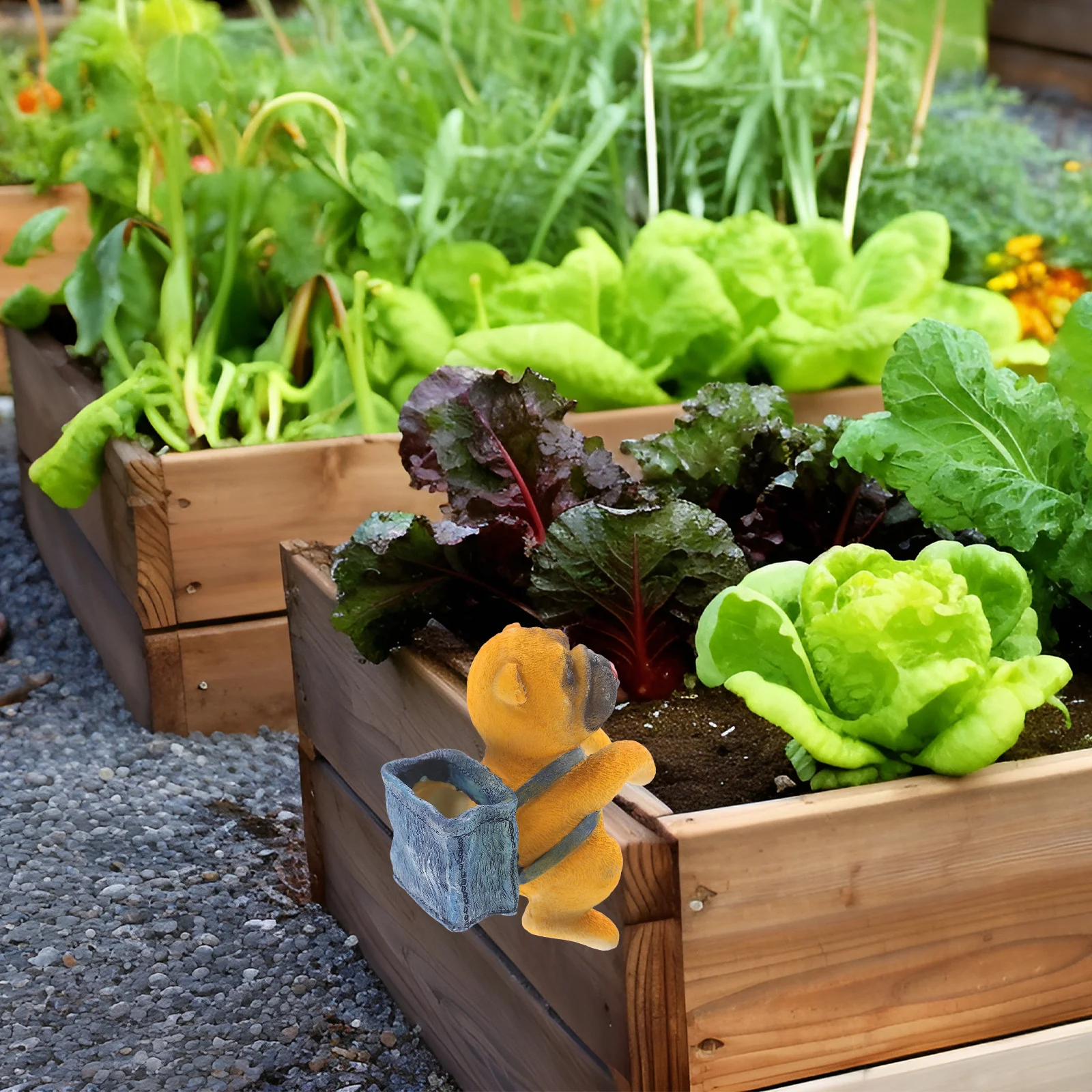 

Yellow Backpack Dog Resin Flower Pot Hanger Cute Animal Decoration for Indoor Outdoor Garden Home Flower Planter Decor