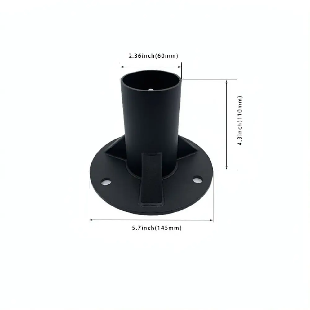 Robust Metal Pipe Flange Base Mount For Round Tube Support Heavy Duty Connector For Garden Railing Fence Post