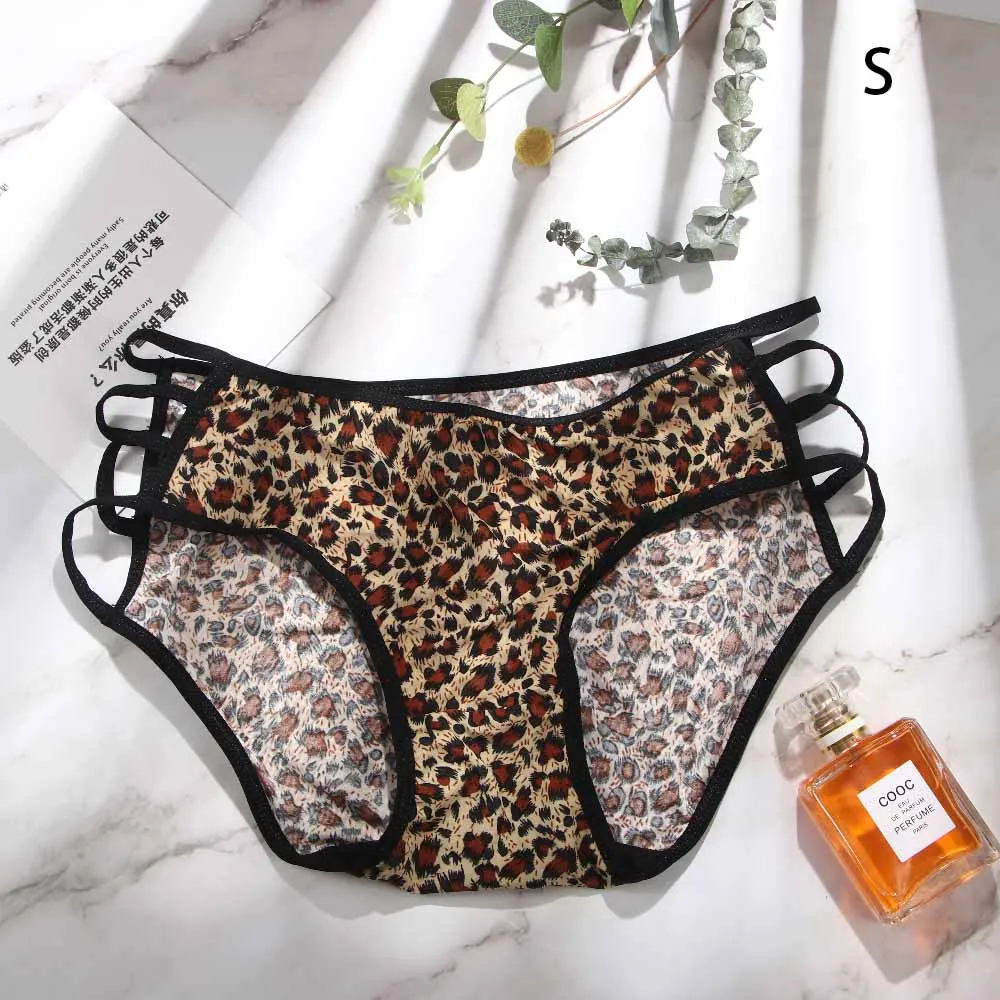 

Women Transparent Low waist Leopard Leopard Panties Briefs Lace Thongs Underwear