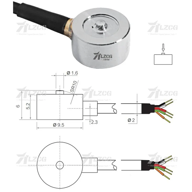 Measure 50/100/200/300/500N Engineering Push Button Membrane Box Micro Load Cell Compression Force Sensor