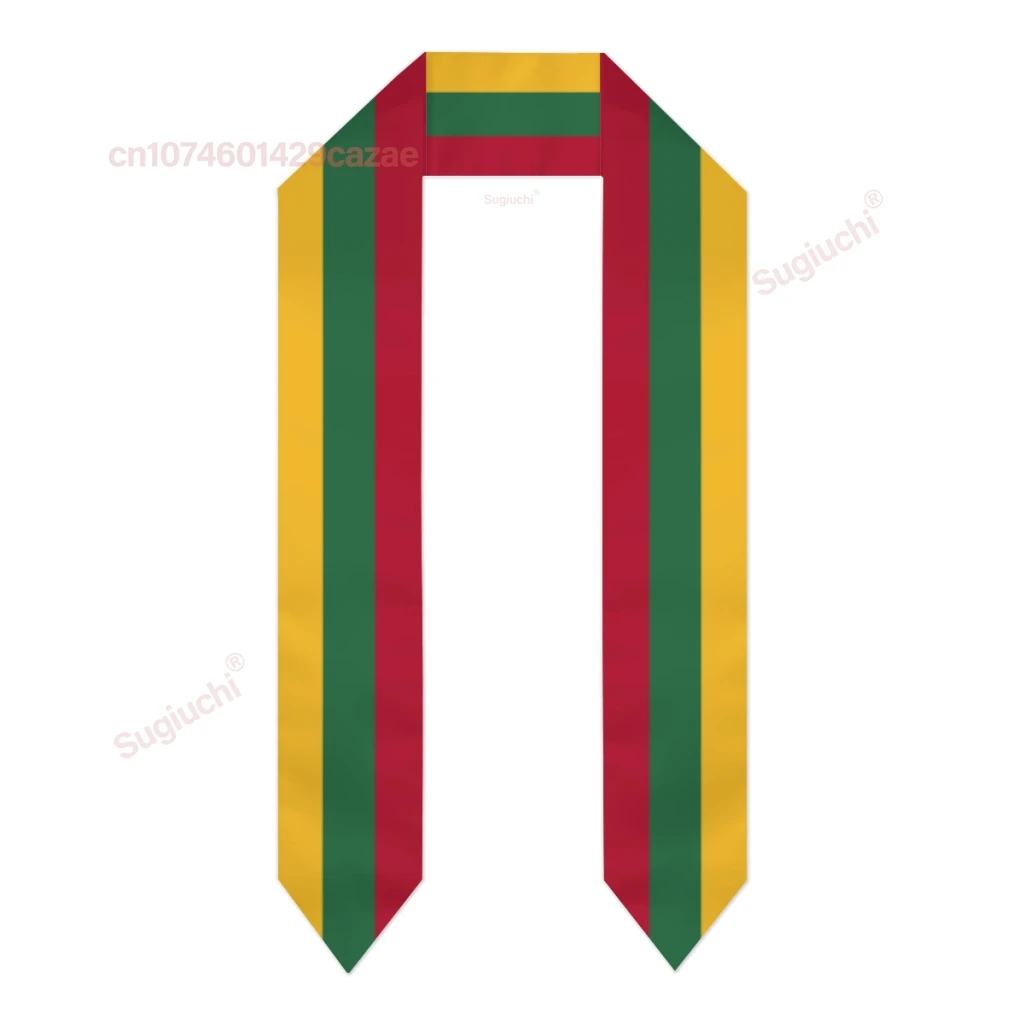 Lithuania Flag Thick Graduation Sash Stole Scarf Double Sided Honor Stole For Graduation Students Class Of 2025