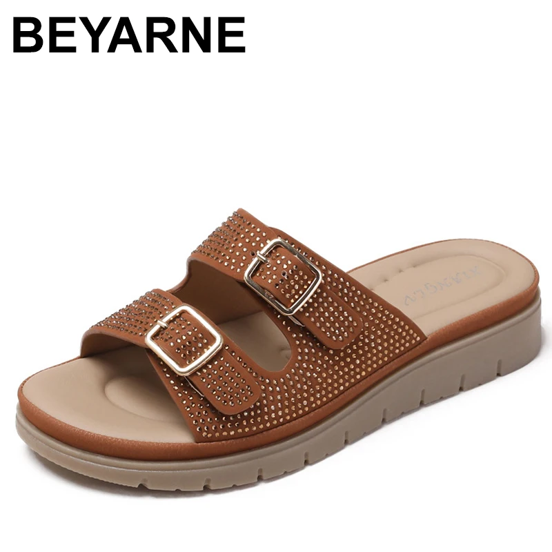 

Women Open-toed Slippers Handmade Thick Soled Slippers Comfort Indoor Outdoor Anti-slip Wearable Casual Slippers