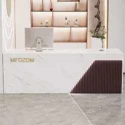 Office Stylish Reception Desks White Classic Beauty Salon Reception Desks Corner Small Mostrador Negocio Commercial Furniture